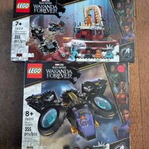 LEGO Black Panther Wakanda Forever Shuri's Sunbird Set  Throne Set King Namor